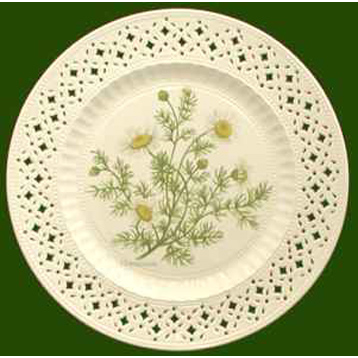 Hand Decorated Plate Herbs- Chamomile