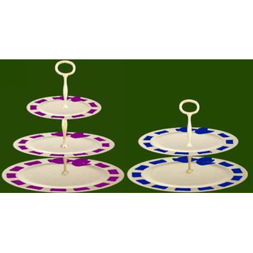 Pierced Ribbon Plate Cake Stands