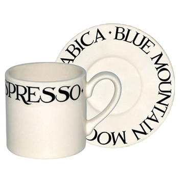 Black Toast Espresso Cup & Saucer