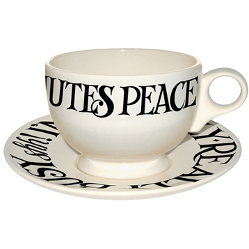 Black Toast Breakfast Cup & Saucer