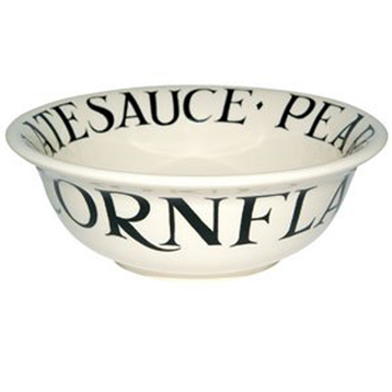 Black Toast Cereal Bowl
